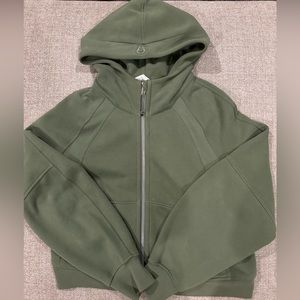 Lululemon LIKE NEW Scuba Oversized Full-zip Hoodie - Green Twill